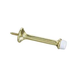 National Hardware N199-380 Door Stop, 3 in Projection, Zinc, Brass
