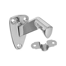 National Hardware N274-241 Handrail Bracket with Strap, 250 lb Weight Capacity, Zinc, Chrome