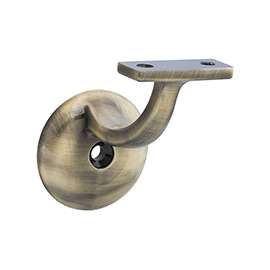 National Hardware N337-139 Handrail Bracket, 250 lb Weight Capacity, Zinc, Antique Brass