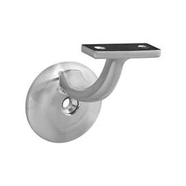 National Hardware N332-825 One-Piece Handrail Bracket, 250 lb Weight Capacity, Zinc, Satin Nickel