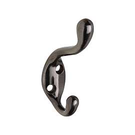 National Hardware V166 Series N330-894 Coat and Hat Hook, 75 lb Weight Capacity, Zinc, Pewter