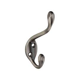 National Hardware V167 Series N331-074 Garment Hook, 35 lb Weight Capacity, Zinc, Pewter