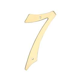 National Hardware V1901 Series N211-656 House Number, Character 7, 2.6 in W x 4 in H Character, Brass Character