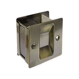 National Hardware V1950 Series N336-404 Pocket Door Pull, Brass, Antique Brass