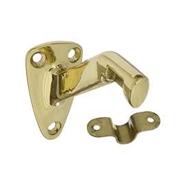 National Hardware N216-168 Handrail Bracket with Strap, 250 lb Weight Capacity, Brass