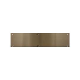 National Hardware V1981 Series N336-628 Push Plate, 3-1/2 in L, 15 in W, Aluminum, Antique Brass