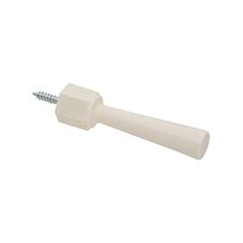 National Hardware N246-017 Door Stop, 3.287 in Projection, Plastic, Almond