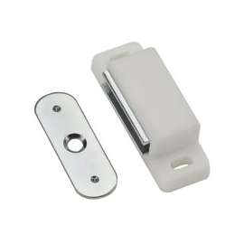 National Hardware V713 Series N149-898 Magnetic Catch, Nylon/Steel, White