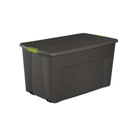 Sterilite 19483V04 Wheeled Tote, 45 gal Capacity, Plastic, Gray