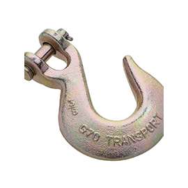National Hardware 3254BC Series N282-111 Clevis Slip Hook, 6600 lb Working Load Limit, 3/8 in, Steel, Yellow Chrome