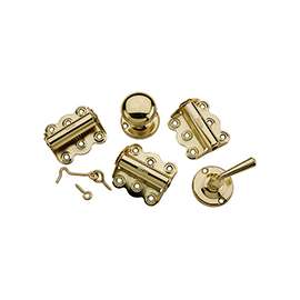 National Hardware V1771 Series N100-018 Screen Door Kit, Steel/Zinc, Brass