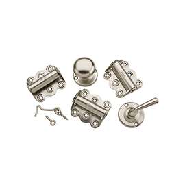 National Hardware V1771 Series N100-013 Screen Door Kit, Steel, Satin Nickel