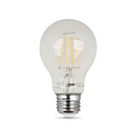 Feit Electric A1940/CL/LED/2 LED Lamp, 120 V, 5.5 W, Medium E26, A19 Lamp, Soft White Light