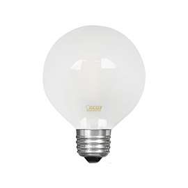 Feit Electric BPG2525/F/827/LED LED Lamp, 120 V, 2.5 W, Medium E26, G25 Lamp, Soft White Light