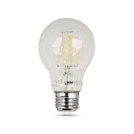 Feit Electric A1960/CL/LED/2 LED Lamp, 120 V, 9 W, Medium E26, A19 Lamp, Soft White Light