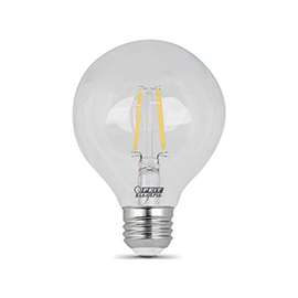 Feit Electric BPG2560/850/LED LED Lamp, 120 V, 5.5 W, Medium E26, G25 Lamp, Daylight Light