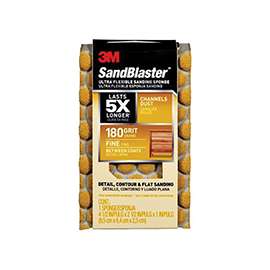 Scotch 20907-180-UFS Sanding Sponge, 180-Grit, Aluminum Oxide