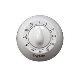 TAYLOR 5832 Countertop Mechanical Timer, White