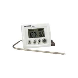 TAYLOR 3518N Digital, Programmable Probe Wire Thermometer, 32 to 392 deg F, Digital Display, Gray/White