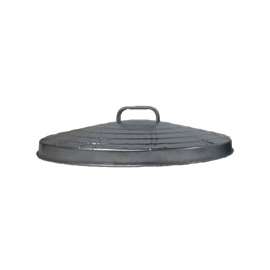 Behrens 38113 Container Lid, 31 gal, Silver Legend, 21 in L x 4 in H, Steel