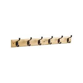 National Hardware DPV8170 Series S812-982 Hookrail, 6-Hook, Wood, Oil-Rubbed Bronze