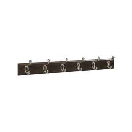 National Hardware DPV8170 Series S813-006 Hookrail, 6-Hook, Wood, Satin Nickel