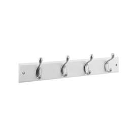 National Hardware DPV8170 Series S813-030 Hookrail, 4-Hook, Wood, Satin Nickel