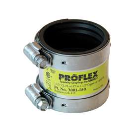Fernco P3001-150 Coupler, 1-1/2 x 1-1/2, 1-1/4 in, 2.13 in L