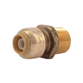 SharkBite U118LFA Connector, 3/8 in MIP, 1/2 in MIP