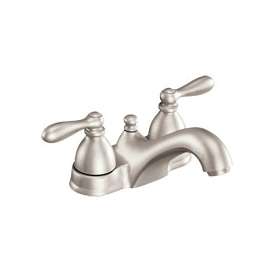 Moen Caldwell WS84666SRN Bathroom Faucet, 2-Faucet Handle, 2-1/4 in H Spout, Metal, Brushed Nickel