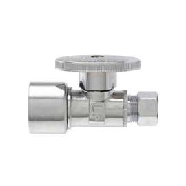 Keeney 2068PCPOLF Supply Line Valve, 5/8 x 3/8 in Compression, Brass, Chrome