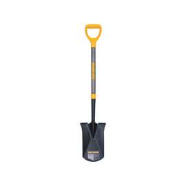 AMES Garden Spade, 6.88 in W x 12 in L Steel Blade, 24 in Hardwood D-Grip Handle, 43-1/4 in L x 8.17 in W x 2.53 in H