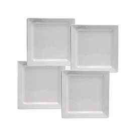Oneida FT101X2X4S Salad Plate, Fine Porcelain, White, For Dishwashers and Microwave Ovens