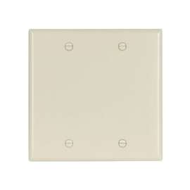 Eaton Cooper Wiring 2137LA-BOX Wallplate, 2-Gang, Thermoset, Light Almond