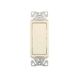 Eaton Wiring Devices 7500 Series 7503LA-BOX Rocker Switch, 120/277 V, Strap Mounting, Thermoplastic, Light Almond