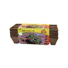 Jiffy JS50 Strip Pot, 4 in L Tray, 10 in W Tray, 4 in H Tray, Sphagnum Peat Moss