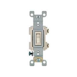 Leviton Manual Toggle Switch Frame, 15 A, 120 V, Light Almond