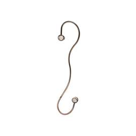 WOODSTREAM Beaded Hanging Hook, Steel, Brushed Copper