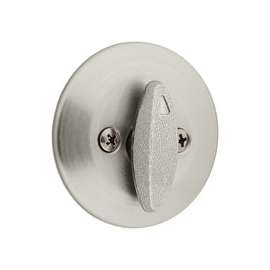 Kwikset 663 15 BP RCLRCS Single Sided Deadbolt With Thumbturn, 2-3/8 in Backset, Satin Nickel