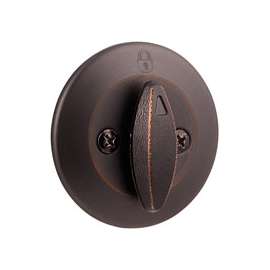 Kwikset 663 11P BP RCLRCS Single Cylinder Single Sided Deadbolt With Thumbturn, 2-3/8 in Backset, Venetian Bronze