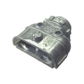 Halex 91580 Duplex Connector, 3/8 in, Zinc