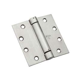 National Hardware Adjustable Spring Hinge, Spring-Loaded Pin, 50 lb, Steel, Satin Chrome