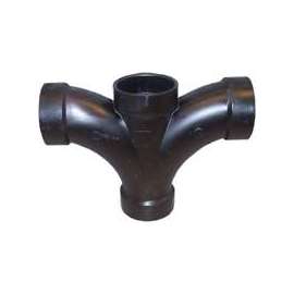 GENOVA 800 Series 82620 Double Fixture Tee, 2 in Hub Run Connection, 2 in Hub Branch Connection