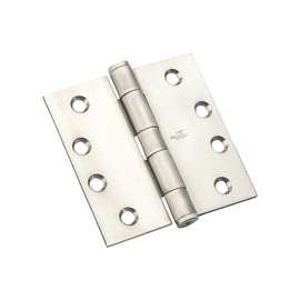 National Hardware N236-150 Standard Weight Template Hinge, 85 lb, 8 Holes, Steel, Satin Stainless Steel