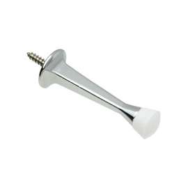 National Hardware Rigid Door Stop, Die-Cast with Plastic Tips, Chrome