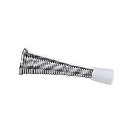 National Hardware Spring Door Stop, Steel with Rubber Bumper, Chrome