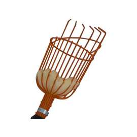 Flexrake LRB190 Tough Grade Fruit Picker With 12 ft Telescoping Pole, Wire, Pull Style Heavy Gauge Vinyl Coated Basket