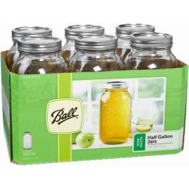 Ball 6PK 1/2GAL W/M Jar