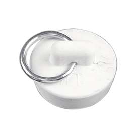Danco 80224 Drain Stopper, Rubber, White, For 1-1/8 in Drain, Universal Sink