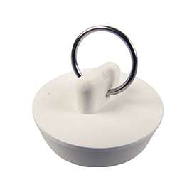 Danco 80226 Drain Stopper, Rubber, White, For 1-3/8 in Drain, Universal Sink